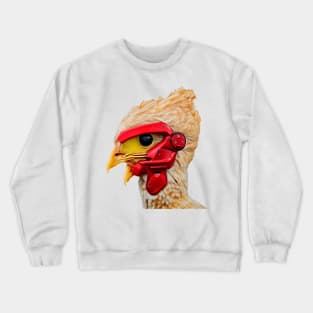 Cyborg Chicken Portrait 01 Crewneck Sweatshirt